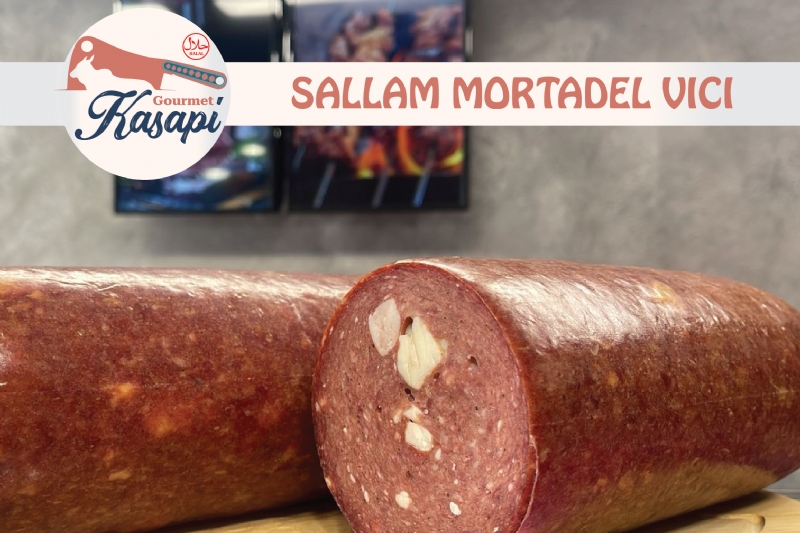 Sallam mortadel vici nga Kasapi Gurmet, sallam i pjekur, sallam shijshem, sallam tradicional, sallam me shije te pasur, sallam per turistik, sallam artizanale, sallam te fresket, sallam i cilesise se larte